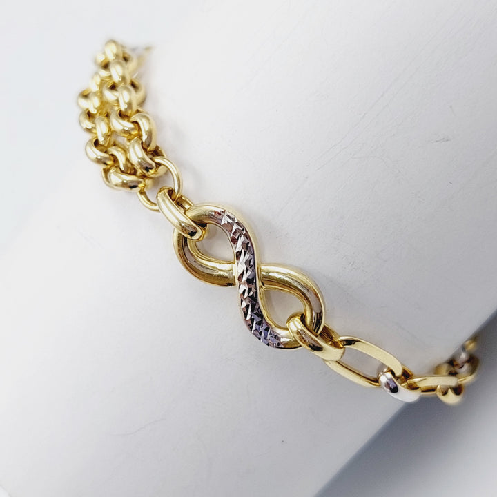 18K Gold Paperclip Bracelet by Saeed Jewelry - Image 3