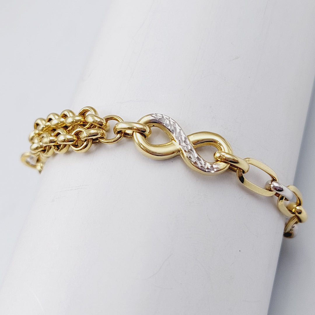 18K Gold Paperclip Bracelet by Saeed Jewelry - Image 4