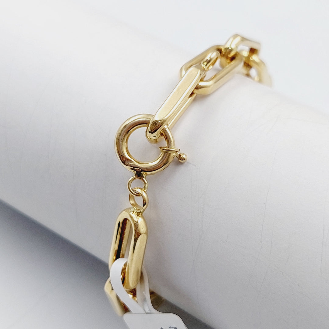 18K Gold Paperclip Bracelet by Saeed Jewelry - Image 4