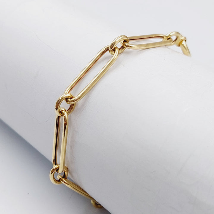 18K Gold Paperclip Bracelet by Saeed Jewelry - Image 1