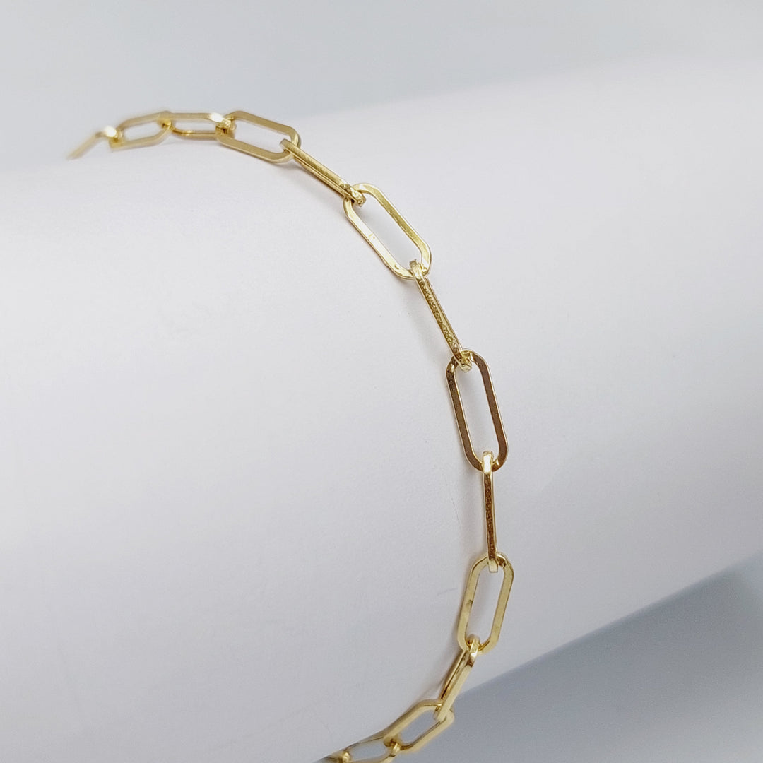 18K Gold Paperclip Bracelet by Saeed Jewelry - Image 1