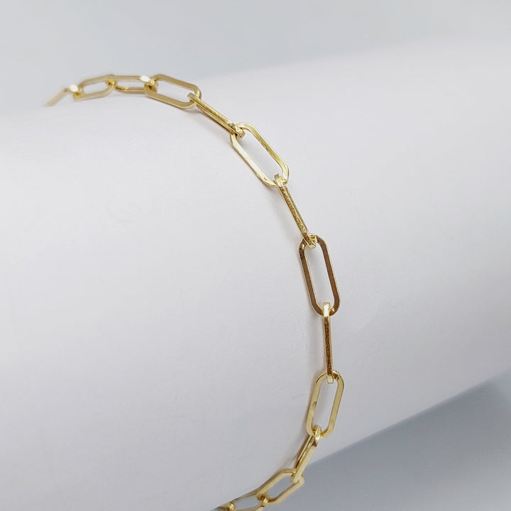 18K Gold Paperclip Bracelet by Saeed Jewelry - Image 1