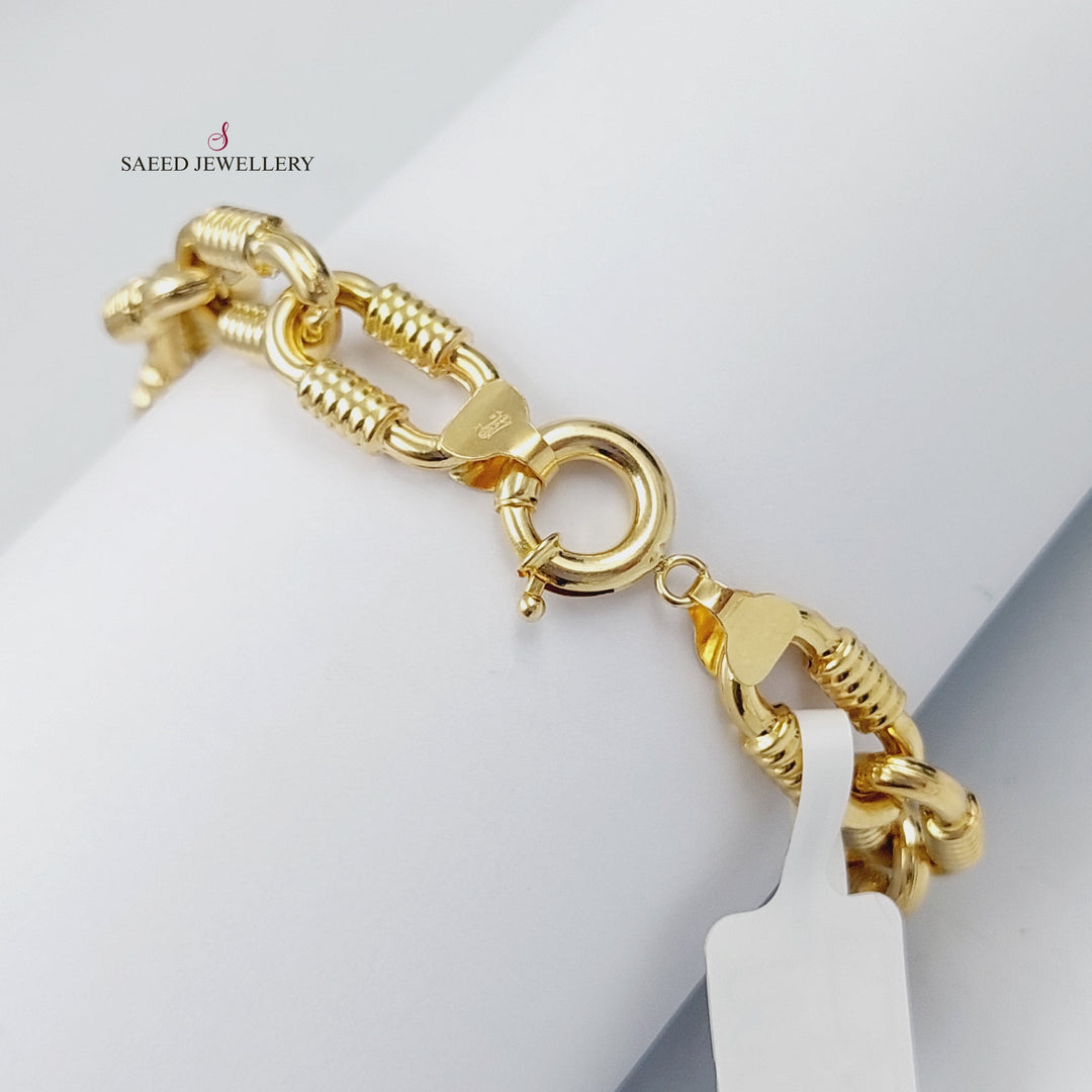 18K Gold Paperclip Bracelet by Saeed Jewelry - Image 2