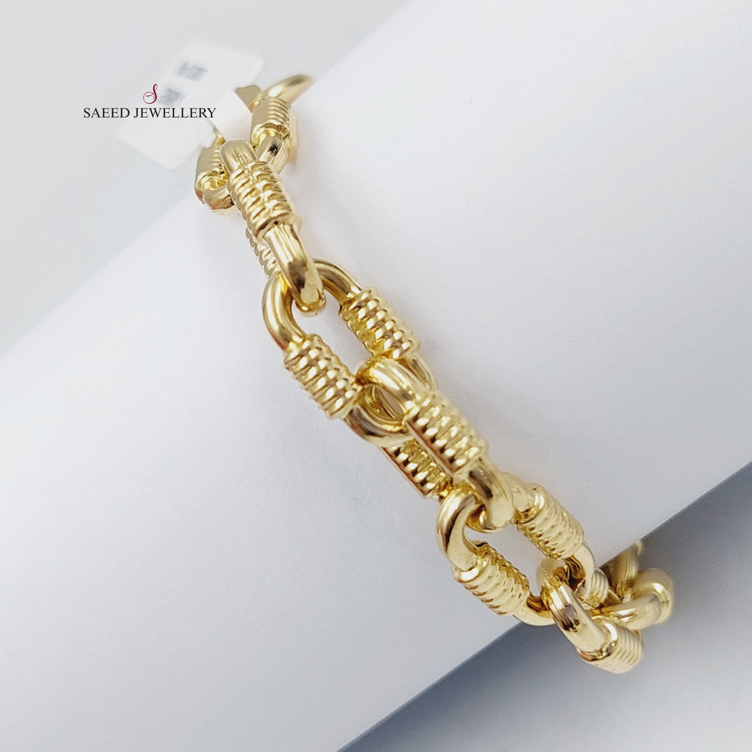 18K Gold Paperclip Bracelet by Saeed Jewelry - Image 4