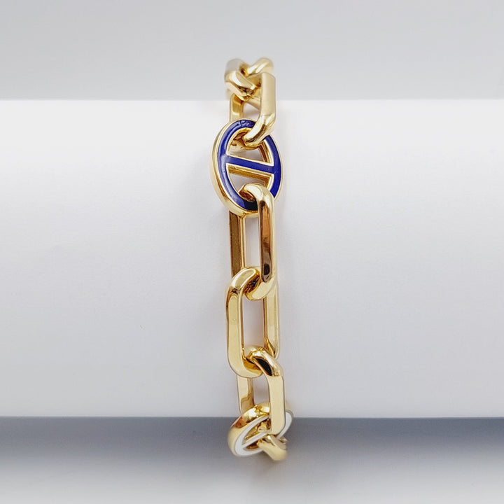 18K Gold Paperclip Bracelet by Saeed Jewelry - Image 4