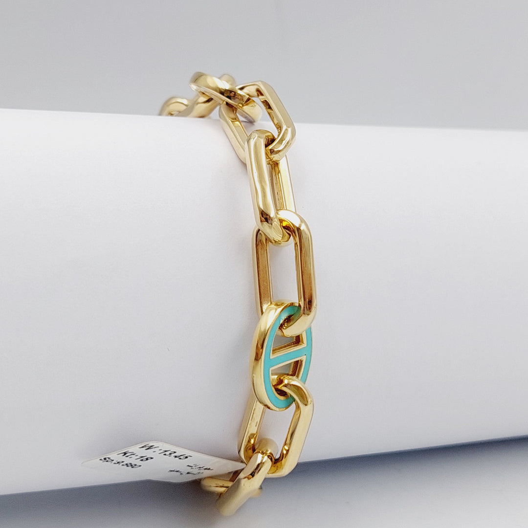 18K Gold Paperclip Bracelet by Saeed Jewelry - Image 5