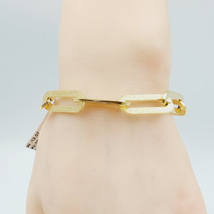 18K Gold Paperclip Bracelet by Saeed Jewelry - Image 2