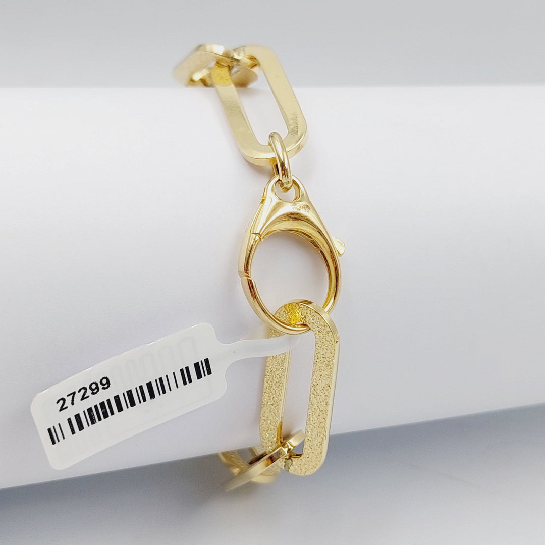 18K Gold Paperclip Bracelet by Saeed Jewelry - Image 3