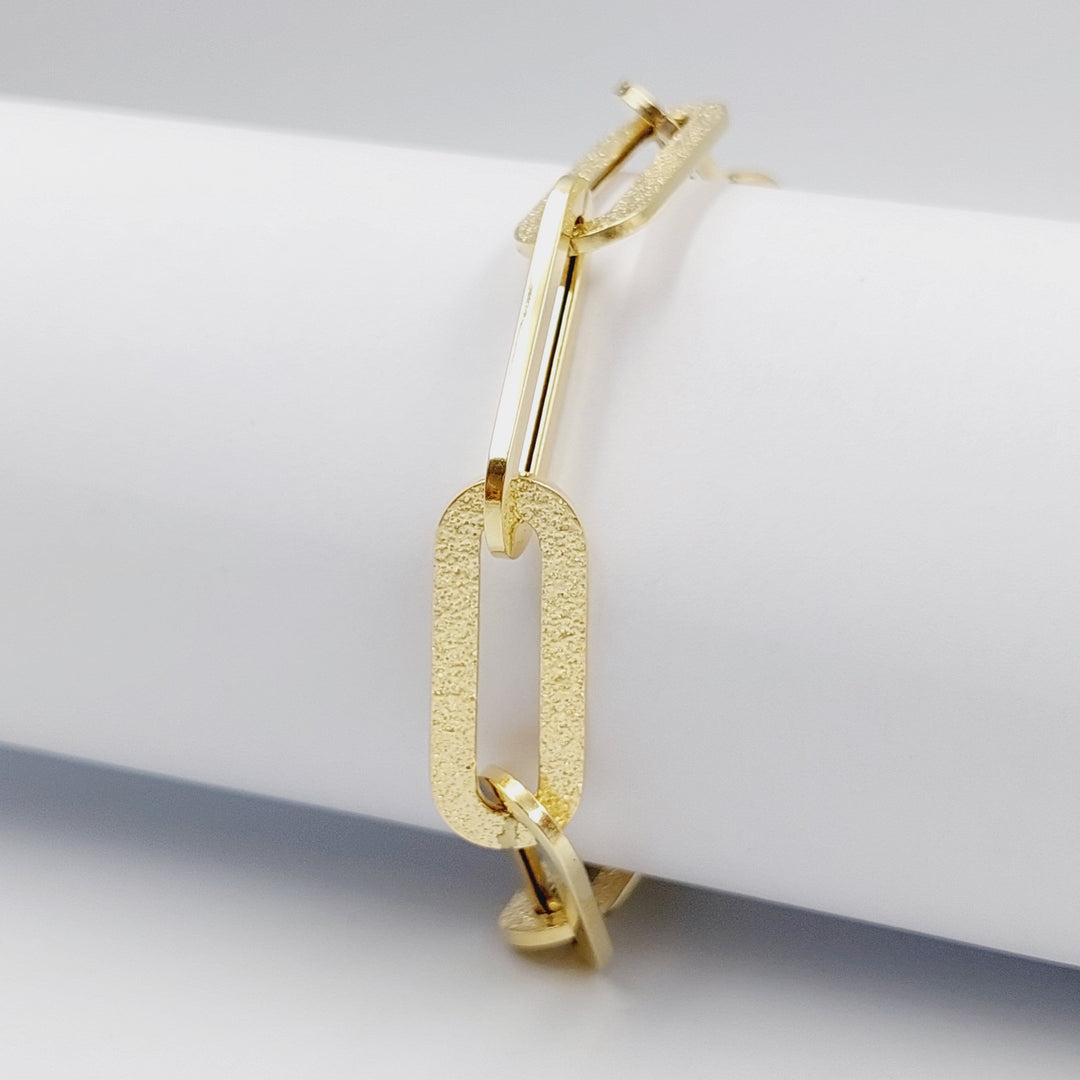 18K Gold Paperclip Bracelet by Saeed Jewelry - Image 1