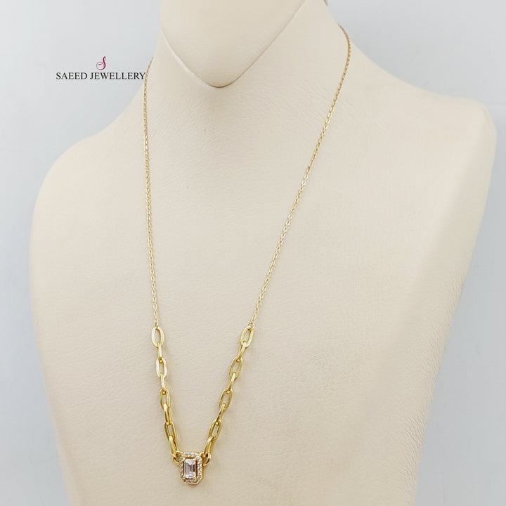 18K Gold Paperclip Necklace by Saeed Jewelry - Image 1