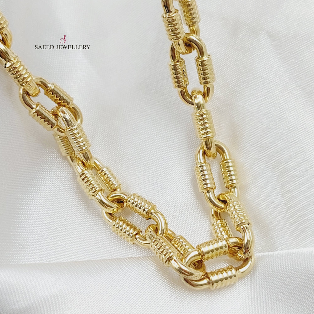 18K Gold Paperclip Necklace by Saeed Jewelry - Image 2