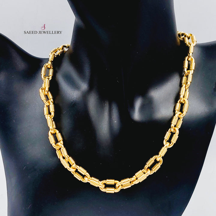 18K Gold Paperclip Necklace by Saeed Jewelry - Image 3