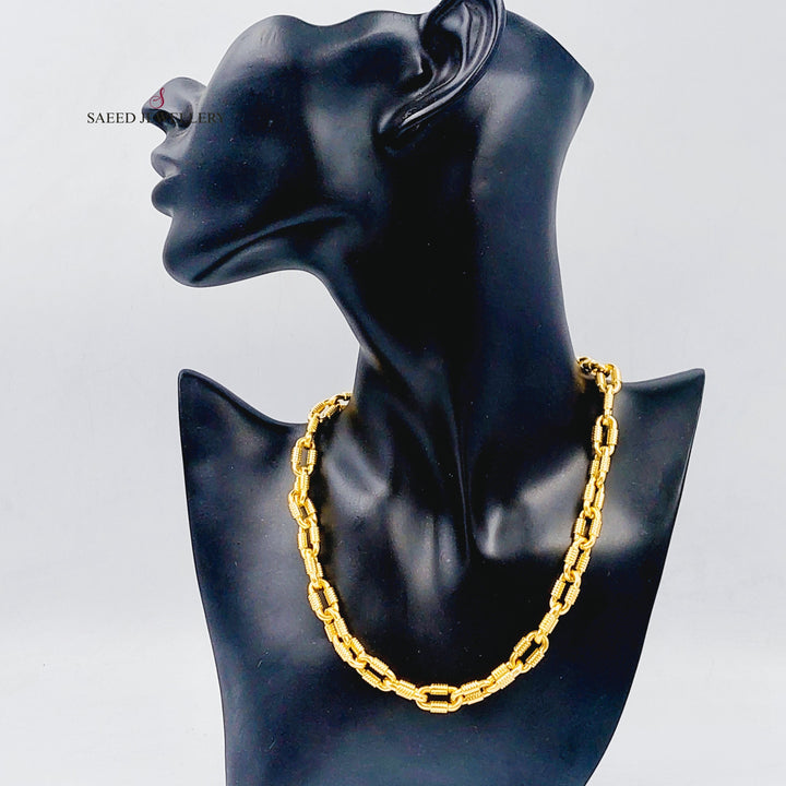 18K Gold Paperclip Necklace by Saeed Jewelry - Image 1