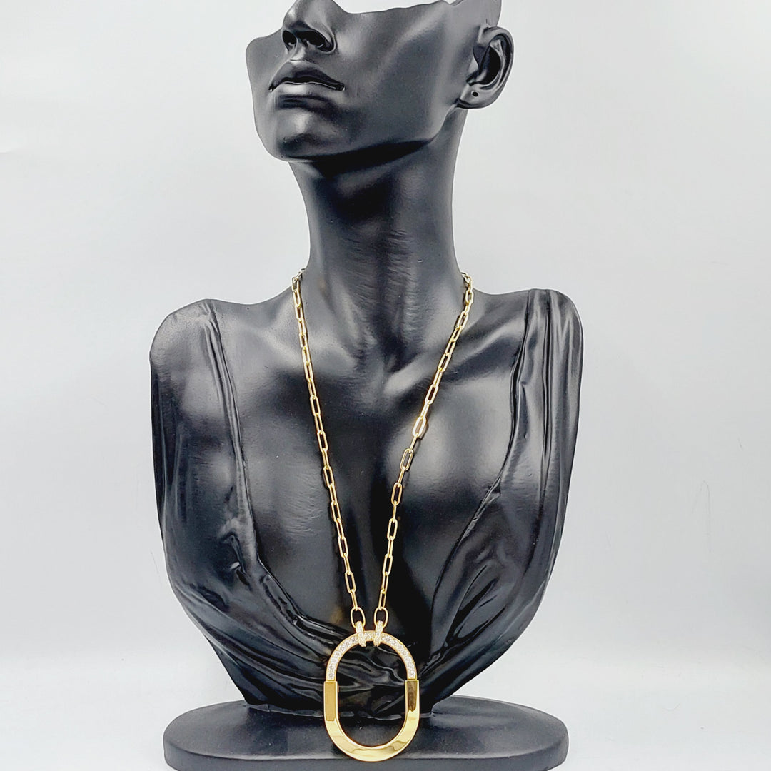 18K Gold Paperclip Necklace by Saeed Jewelry - Image 4