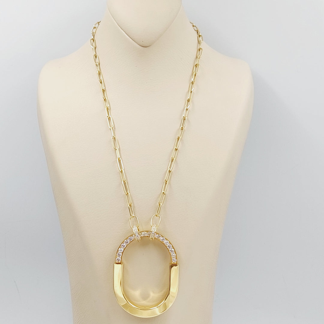 18K Paperclip Necklace Made of 18K Yellow Gold by Saeed Jewelry-27291