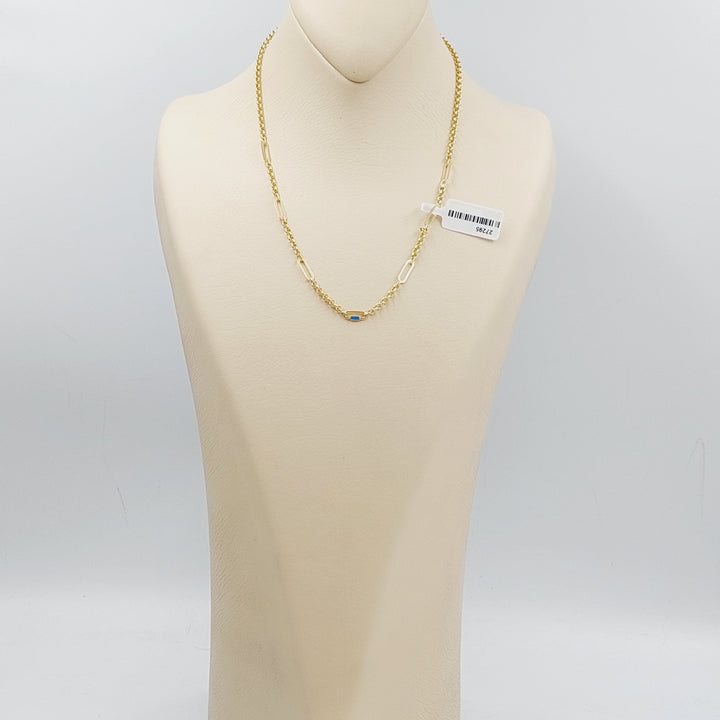 18K Gold Paperclip Necklace by Saeed Jewelry - Image 3