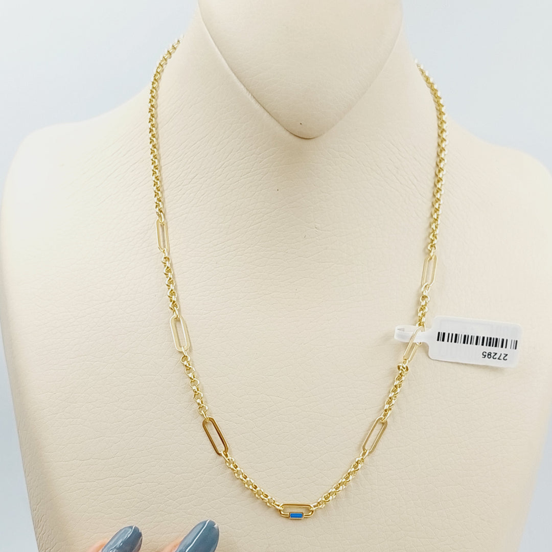 18K Paperclip Necklace Made of 18K Yellow Gold by Saeed Jewelry-27294