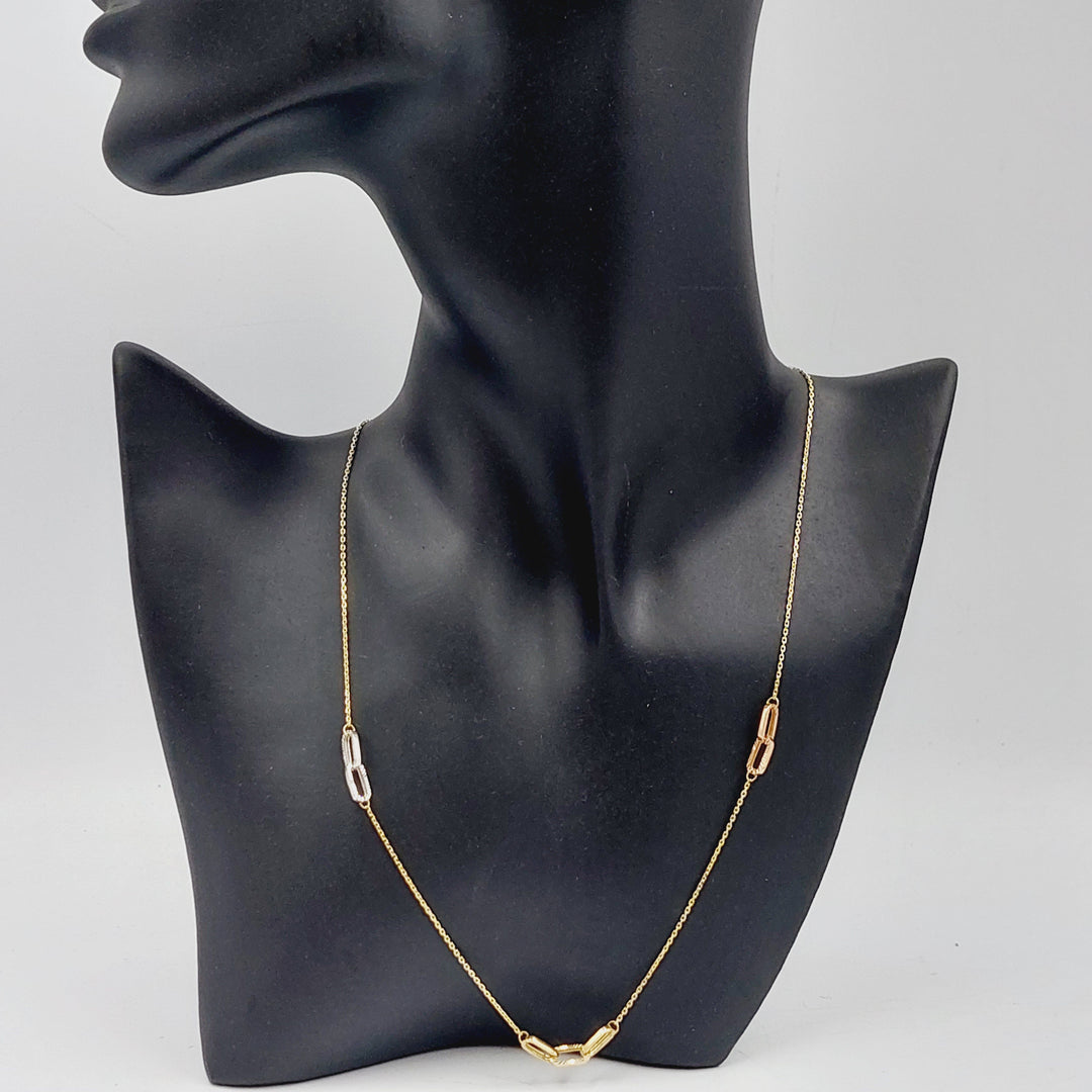 18K Paperclip Set two pieces Made of 18K Yellow Gold by Saeed Jewelry-27296