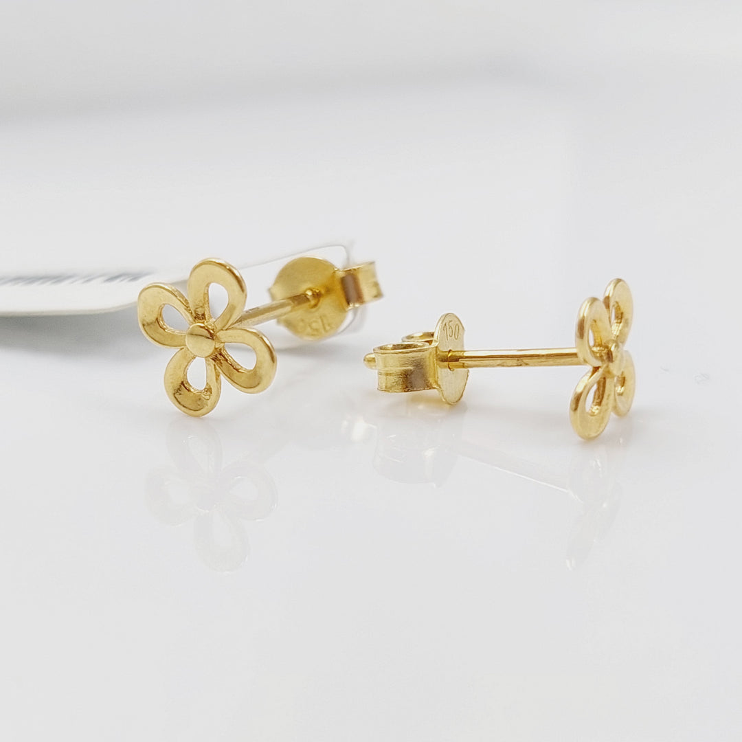 18K Gold 18K Clover Earrings by Saeed Jewelry - Image 1