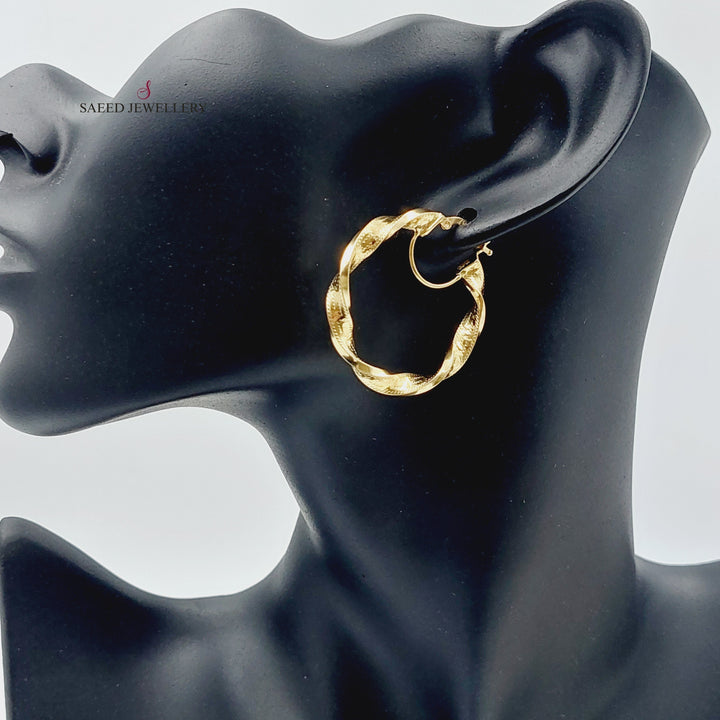 18K Gold Hoop Earrings by Saeed Jewelry - Image 4