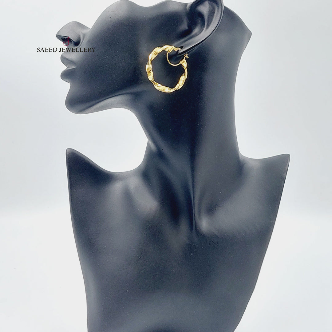 18K Gold Hoop Earrings by Saeed Jewelry - Image 5