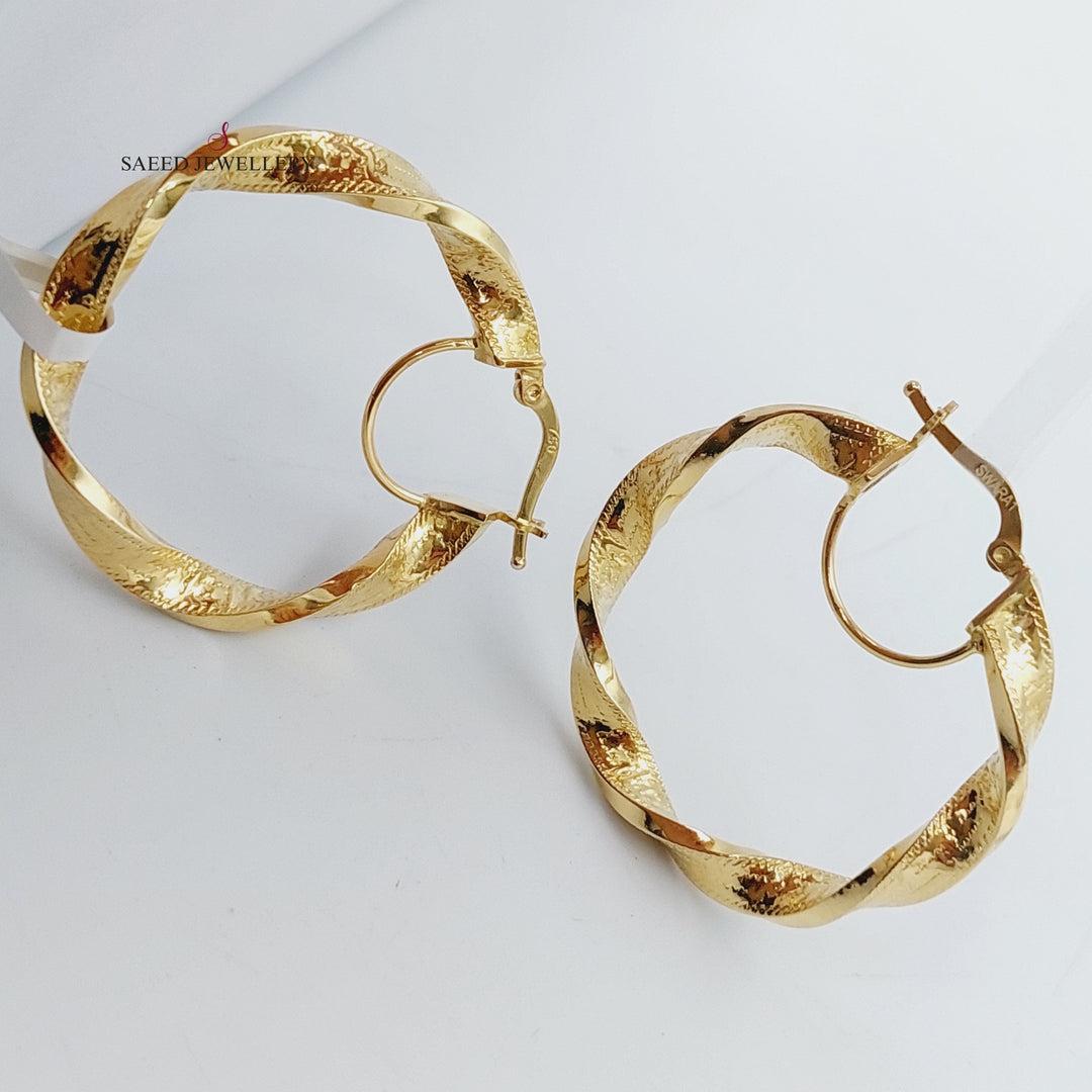 18K Gold Hoop Earrings by Saeed Jewelry - Image 1