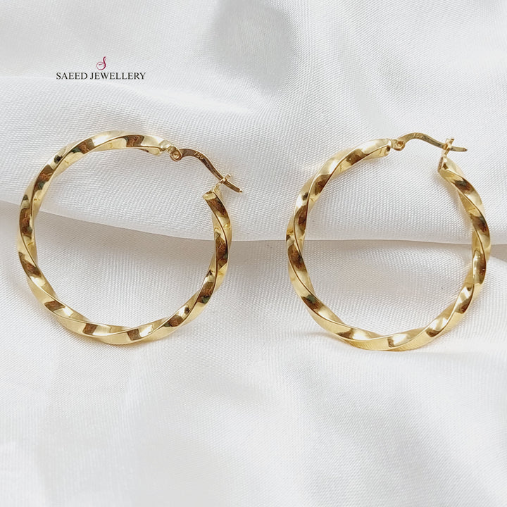 18K Gold Hoop Earrings by Saeed Jewelry - Image 2