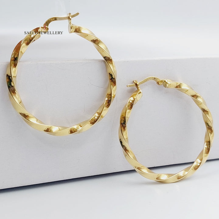 18K Gold Hoop Earrings by Saeed Jewelry - Image 3