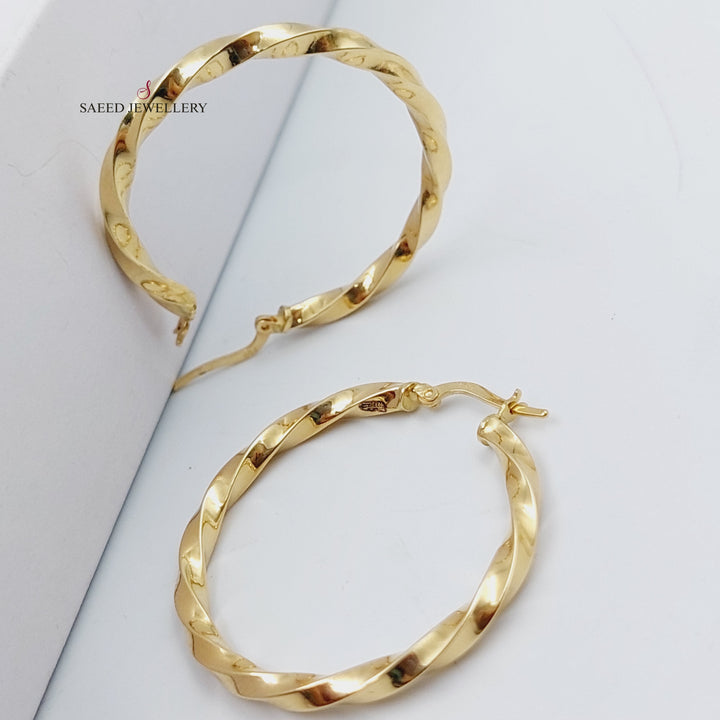 18K Gold Hoop Earrings by Saeed Jewelry - Image 4