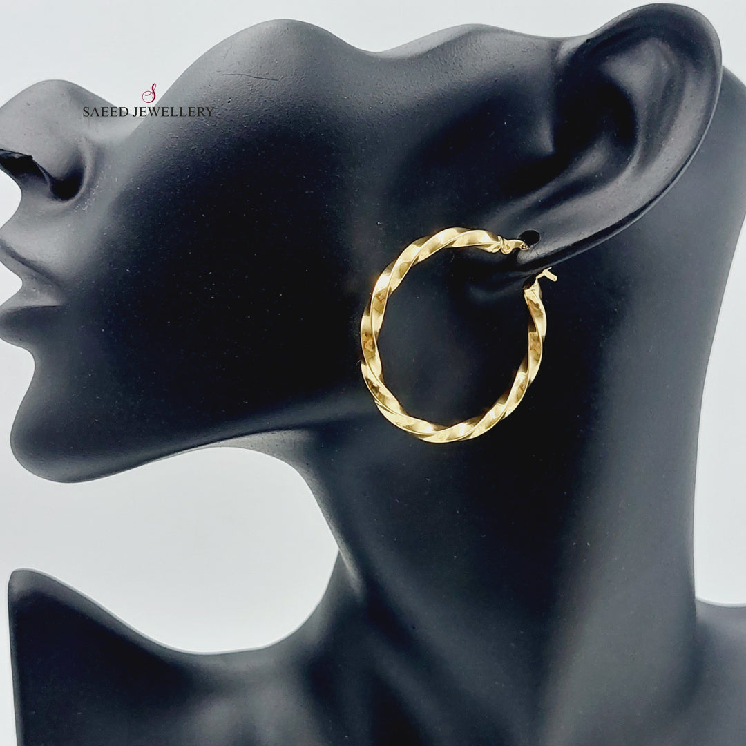 18K Gold Hoop Earrings by Saeed Jewelry - Image 5