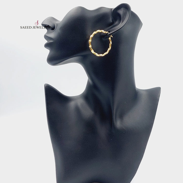 18K Gold Hoop Earrings by Saeed Jewelry - Image 6