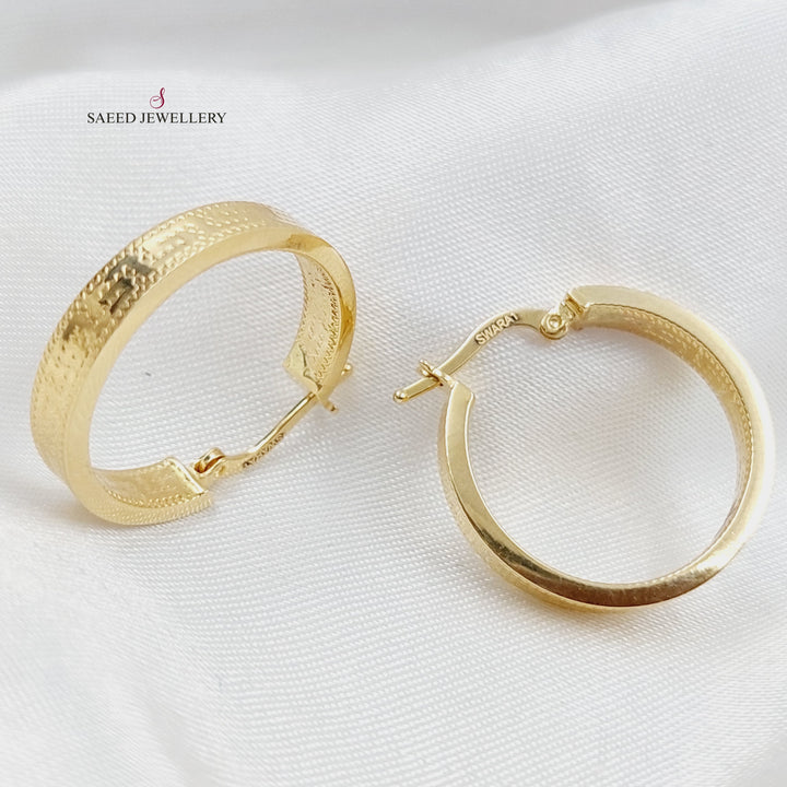 18K Gold Hoop Earrings by Saeed Jewelry - Image 4