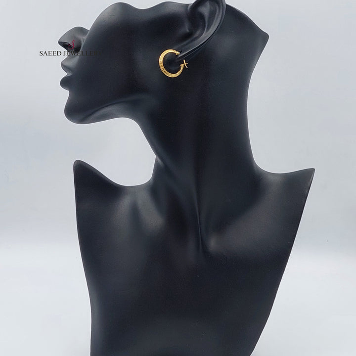 18K Gold Hoop Earrings by Saeed Jewelry - Image 2