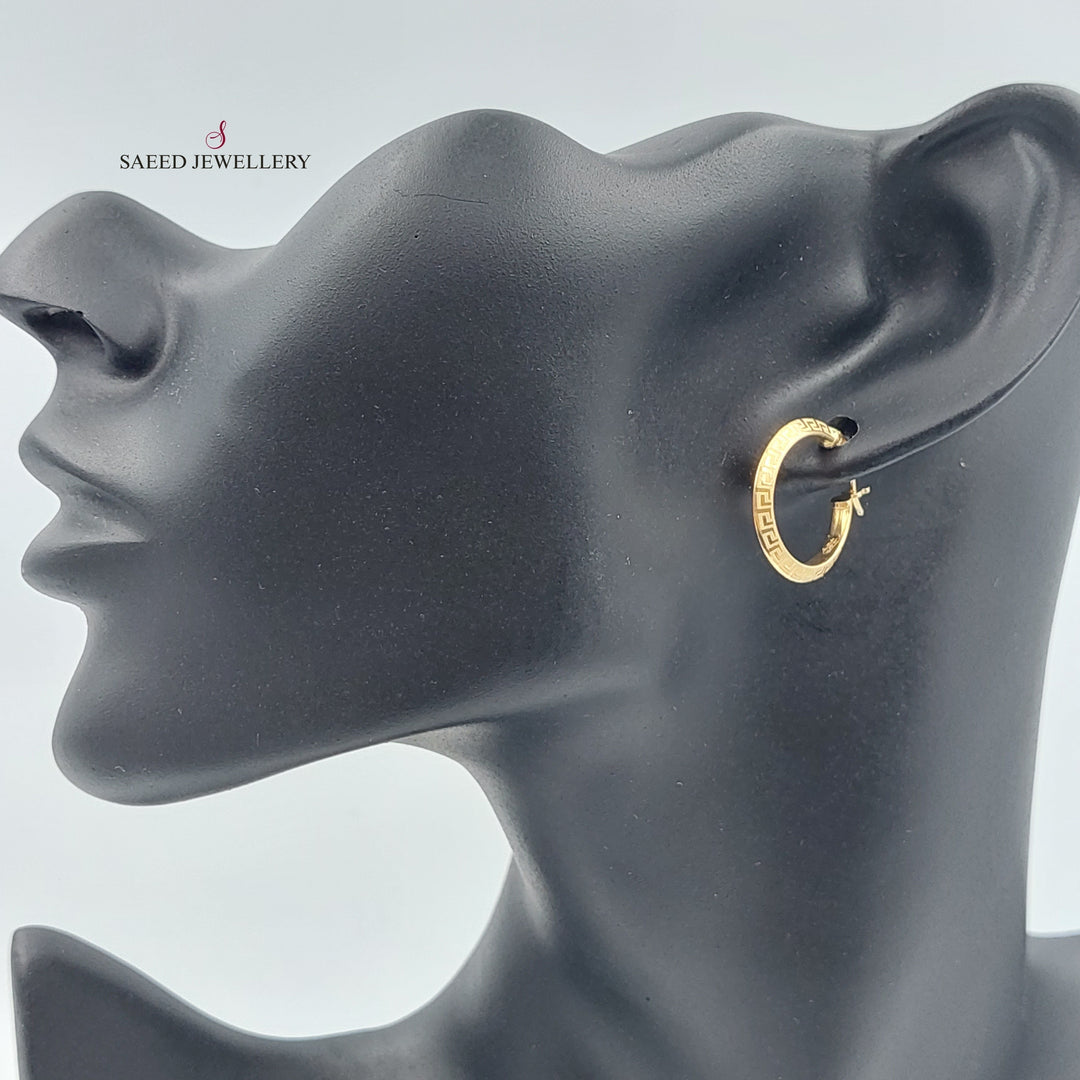 18K Gold Hoop Earrings by Saeed Jewelry - Image 3