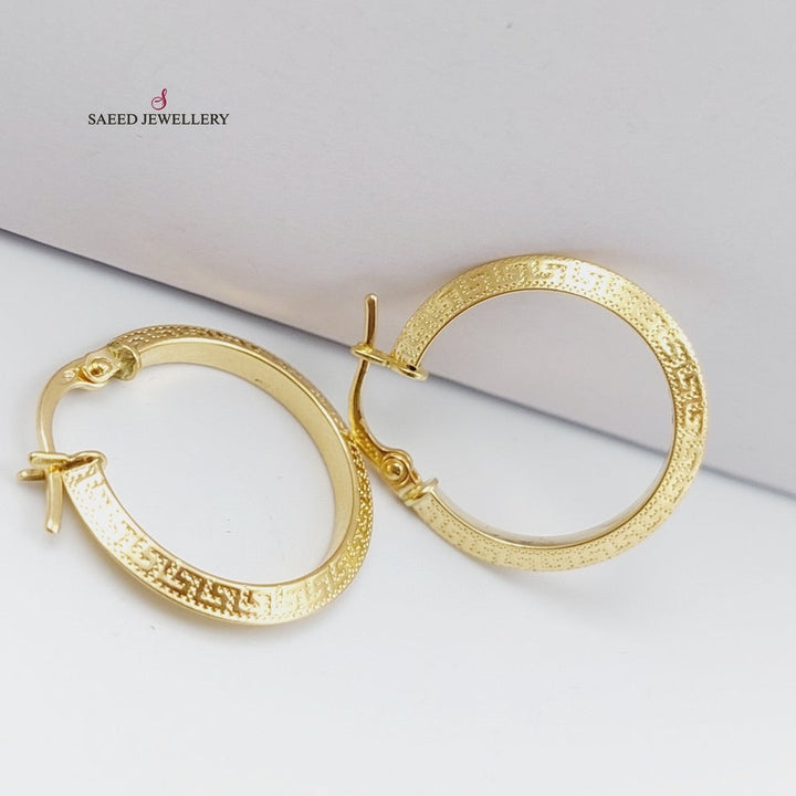 18K Gold Hoop Earrings by Saeed Jewelry - Image 1