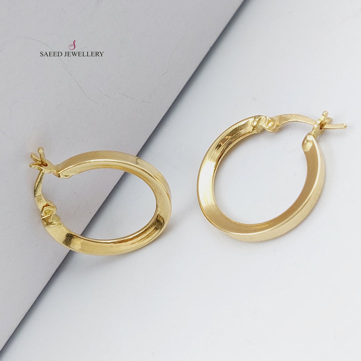 18K Gold Hoop Earrings by Saeed Jewelry - Image 2