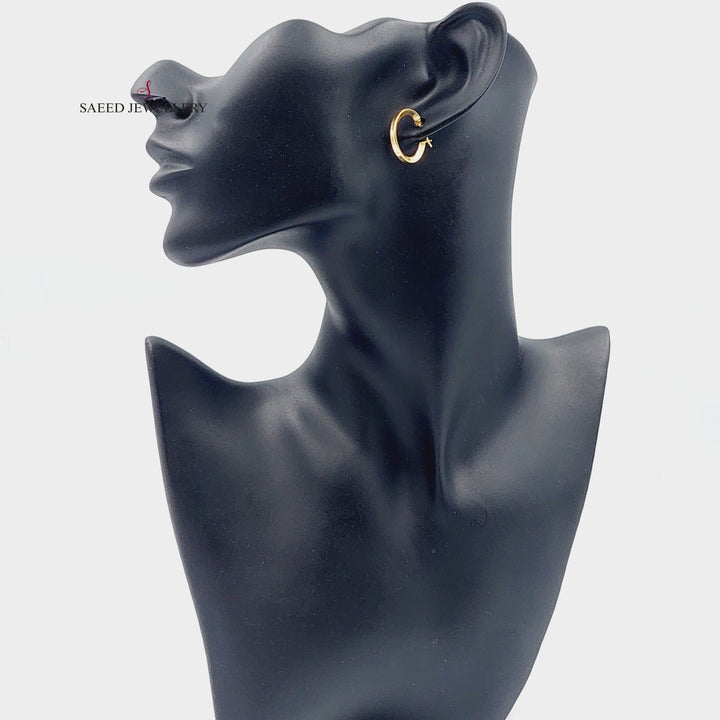 18K Gold Hoop Earrings by Saeed Jewelry - Image 4