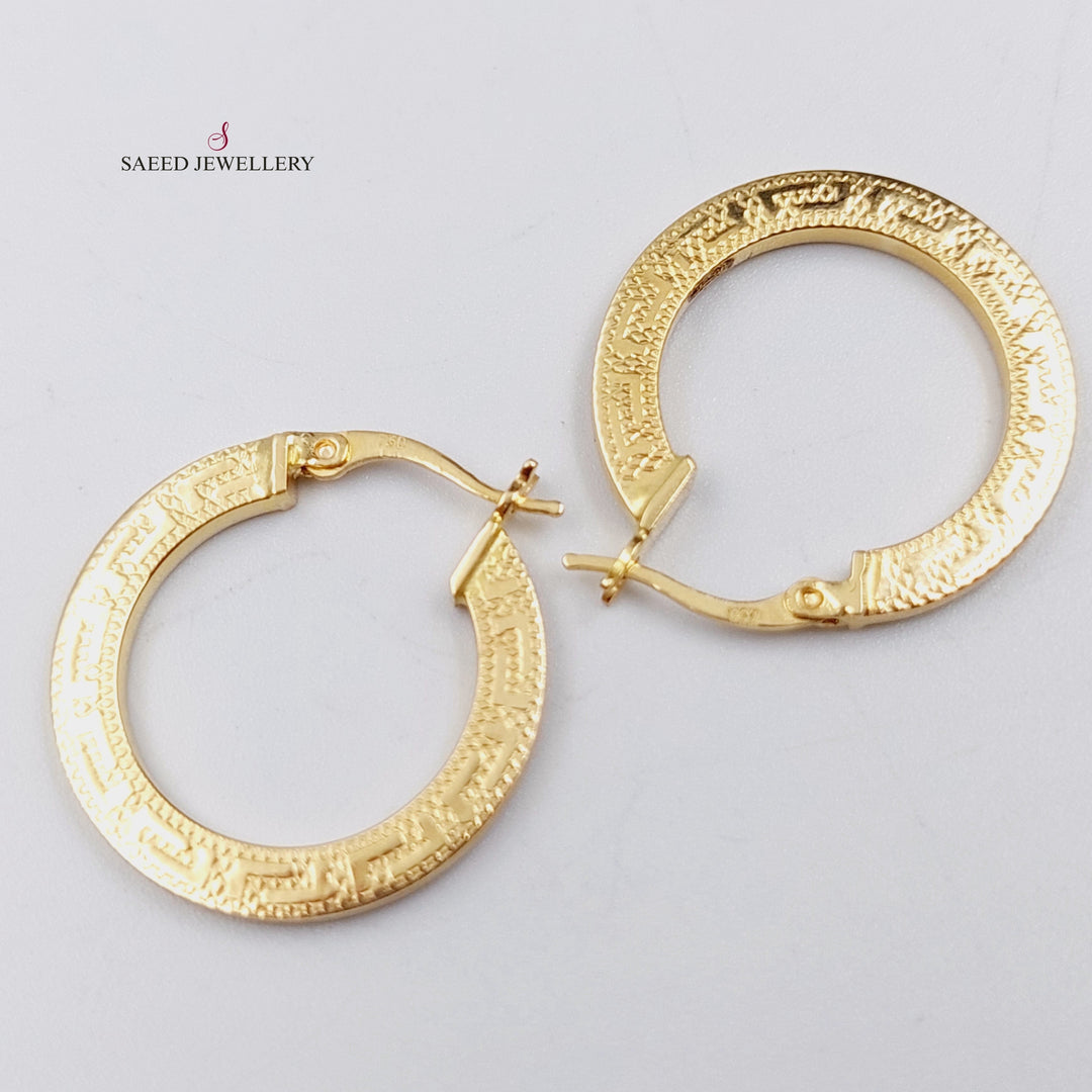 18K Gold Hoop Earrings by Saeed Jewelry - Image 2