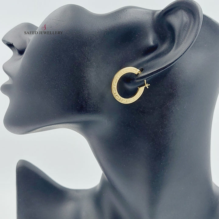 18K Gold Hoop Earrings by Saeed Jewelry - Image 4