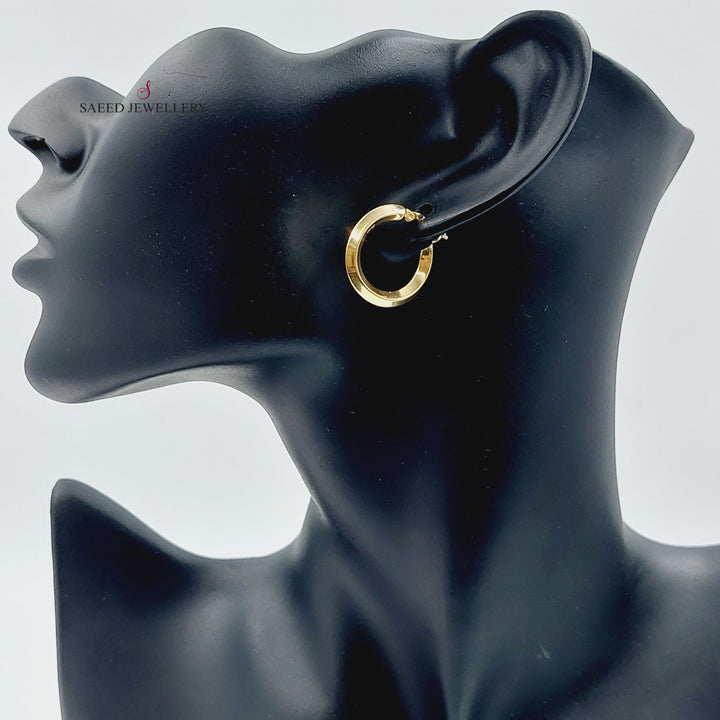 18K Gold Hoop Earrings by Saeed Jewelry - Image 2