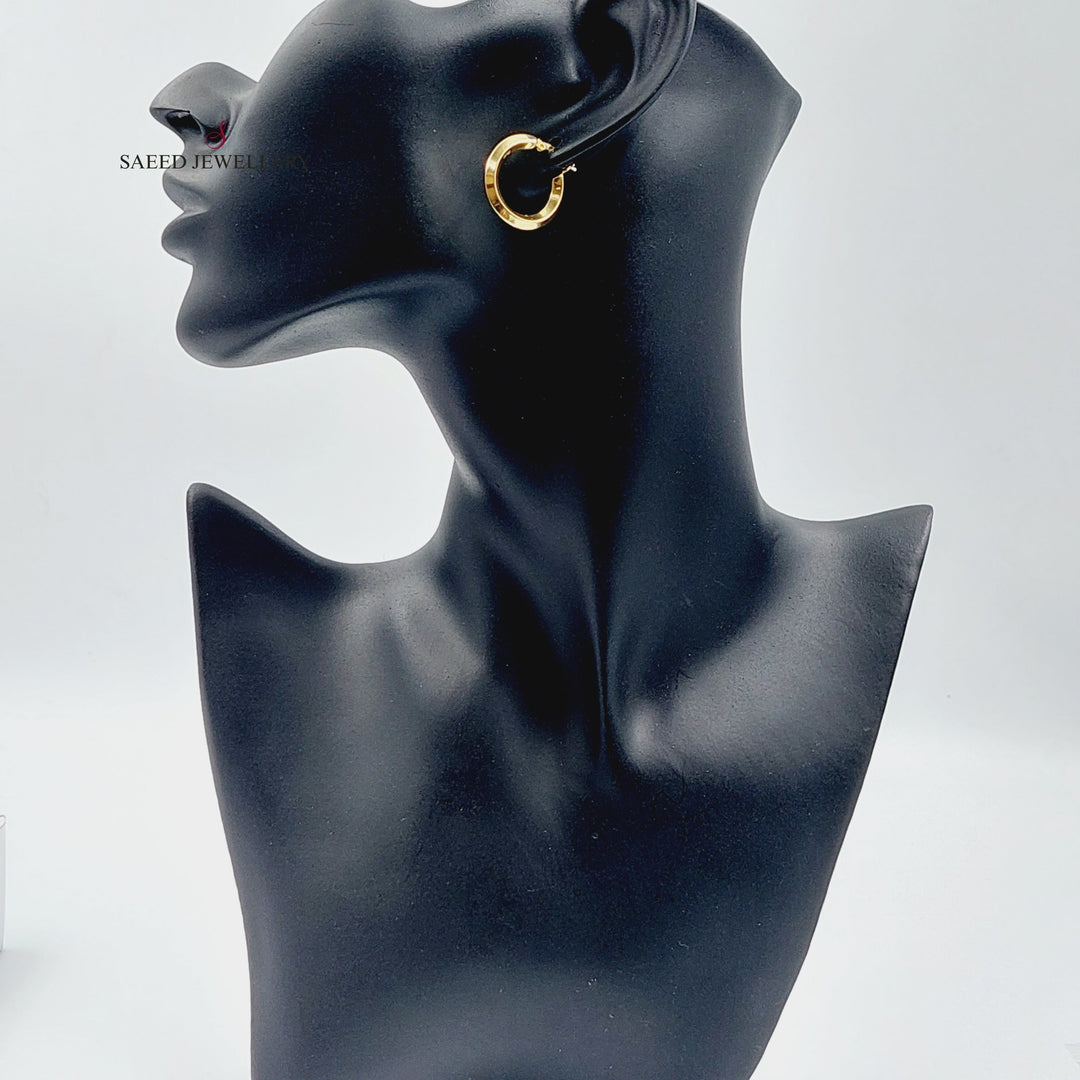 18K Gold Hoop Earrings by Saeed Jewelry - Image 4