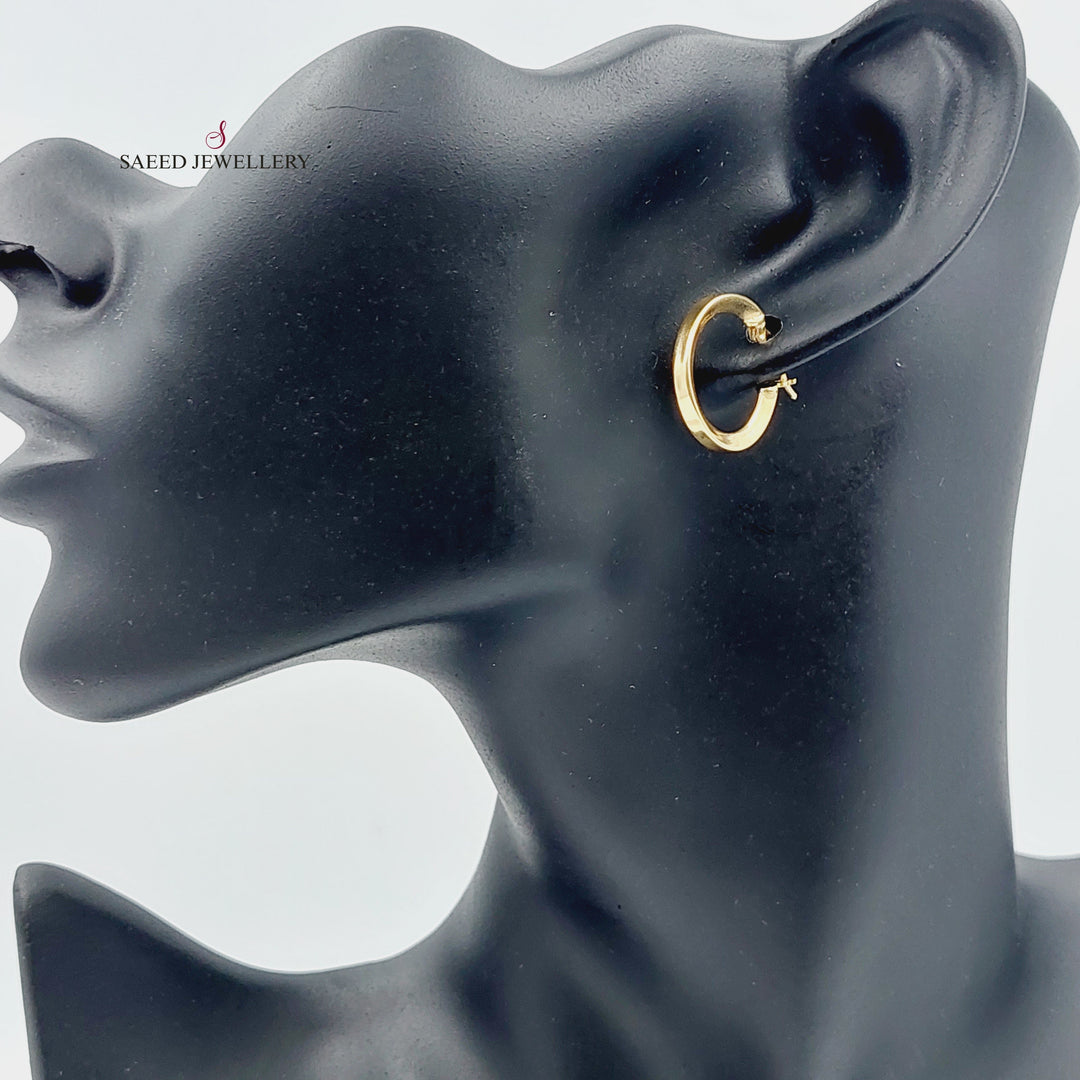 18K Gold Hoop Earrings by Saeed Jewelry - Image 4