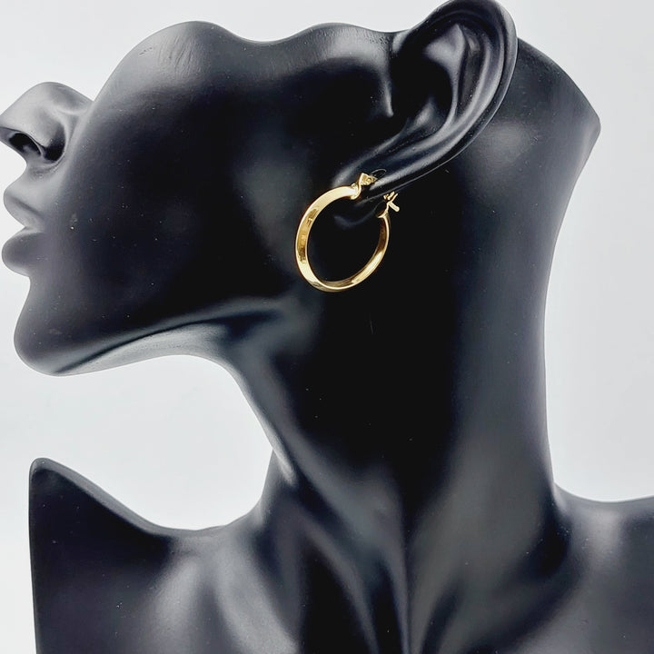 18K Gold Hoop Earrings by Saeed Jewelry - Image 2