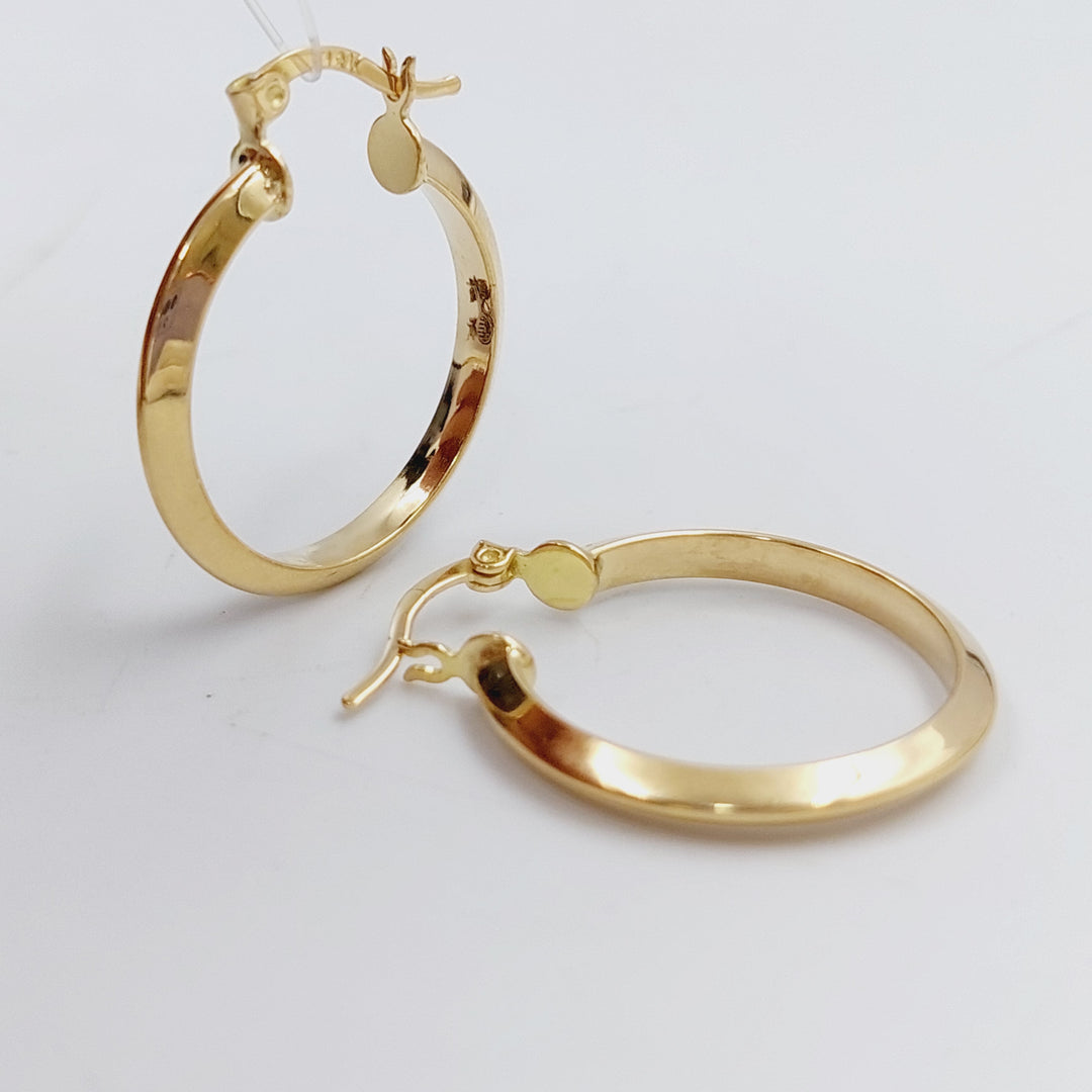 18K Rounded Earrings Made of 18K Yellow Gold by Saeed Jewelry-24271