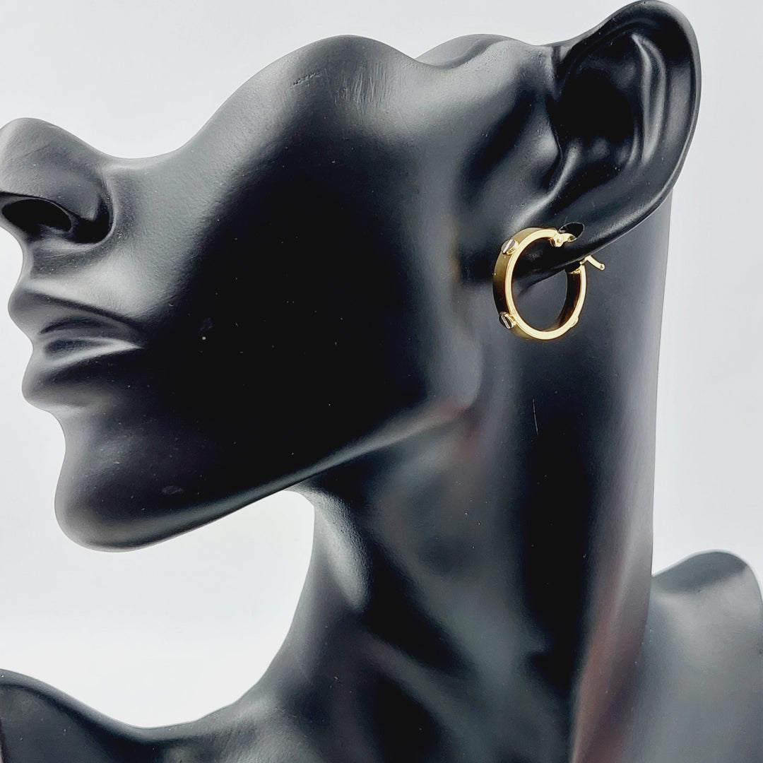 18K Gold Hoop Earrings by Saeed Jewelry - Image 2