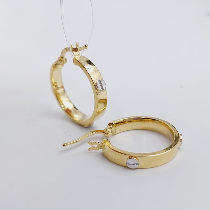 18K Gold Hoop Earrings by Saeed Jewelry - Image 4