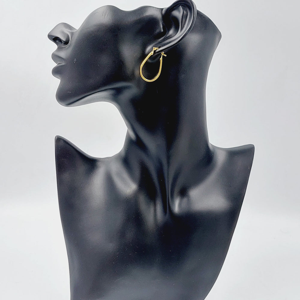 18K Rounded Earrings Made of 18K Yellow Gold by Saeed Jewelry-24276