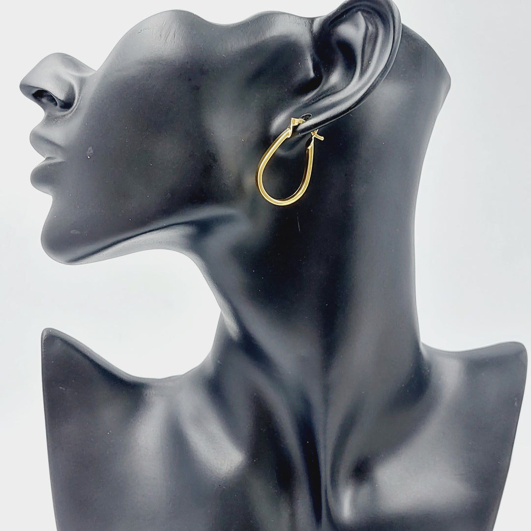 18K Gold Hoop Earrings by Saeed Jewelry - Image 3