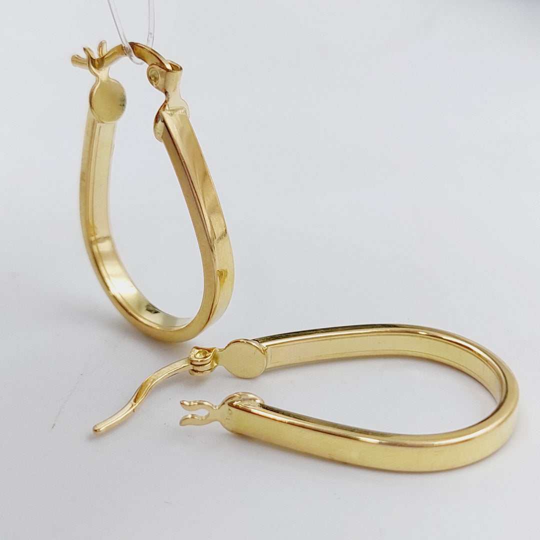 18K Rounded Earrings Made of 18K Yellow Gold by Saeed Jewelry-24276