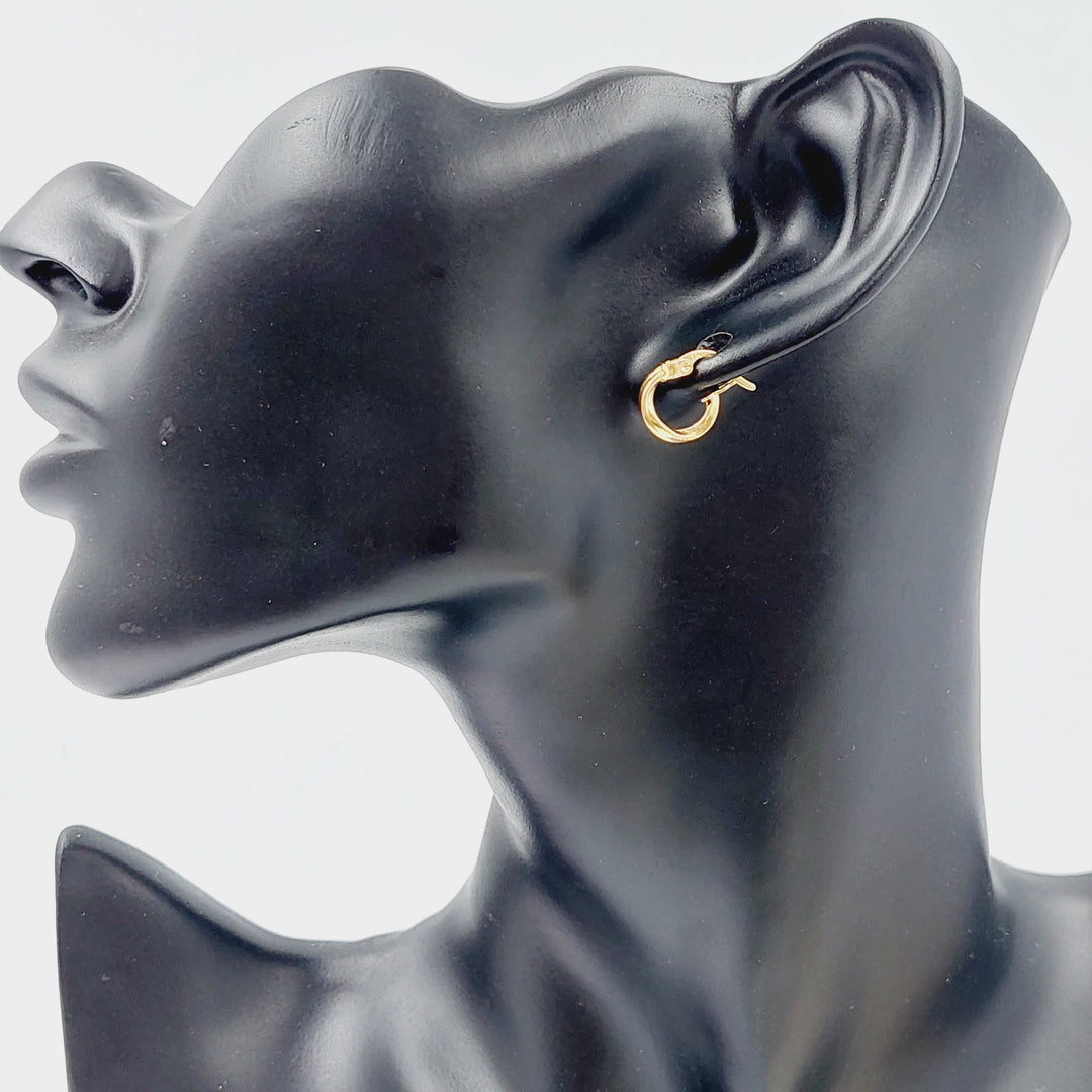 18K Gold Hoop Earrings by Saeed Jewelry - Image 2